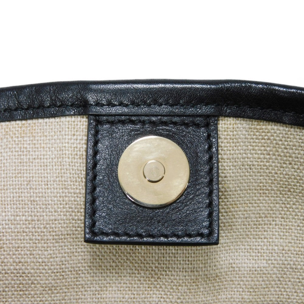 GUCCI Tote Bag 449647 BMJ1G 1000 GG striped leather black logo embossed patch shoulder bag Micro GG Shima gucci sima tote mens Used Authentic