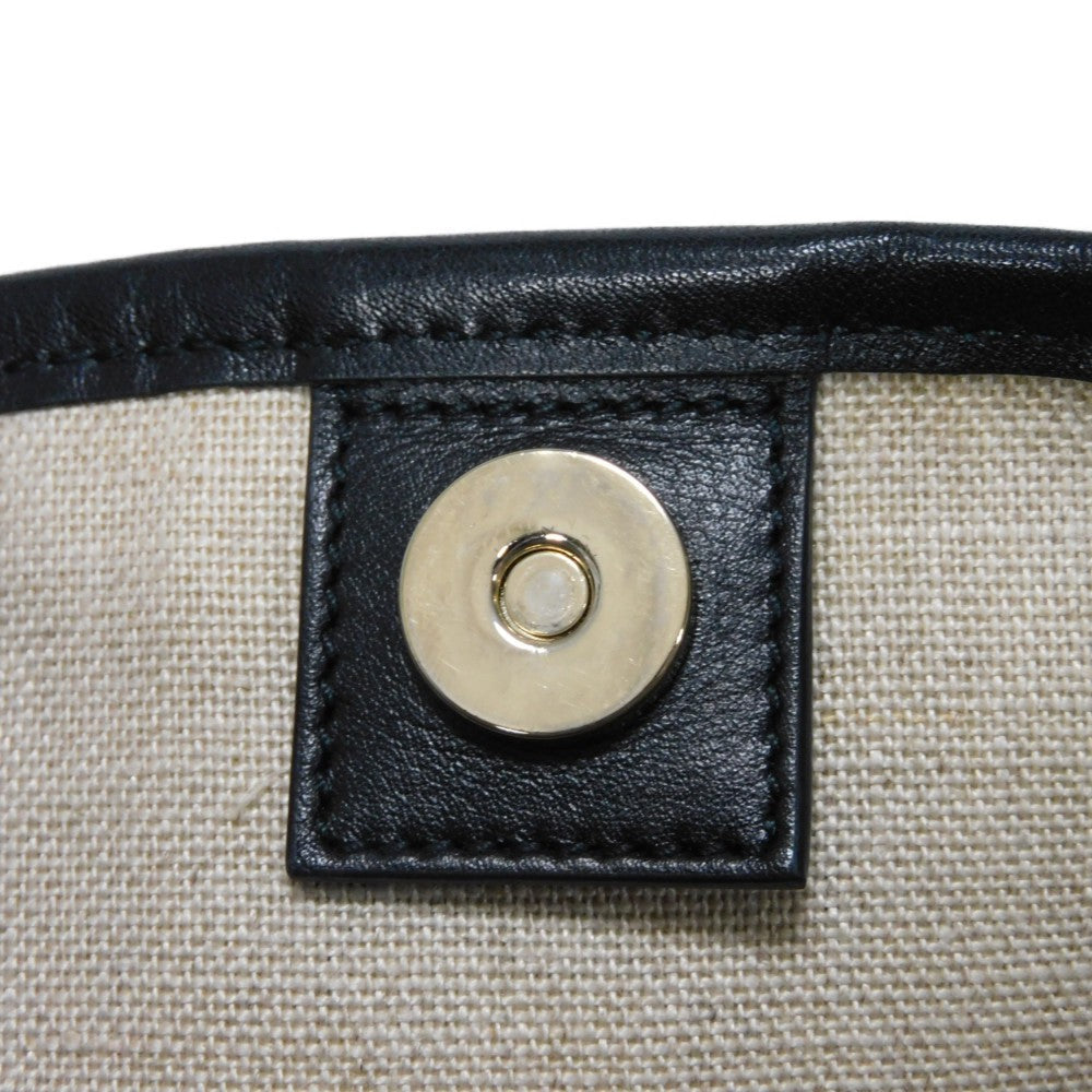 GUCCI Tote Bag 449647 BMJ1G 1000 GG striped leather black logo embossed patch shoulder bag Micro GG Shima gucci sima tote mens Used Authentic