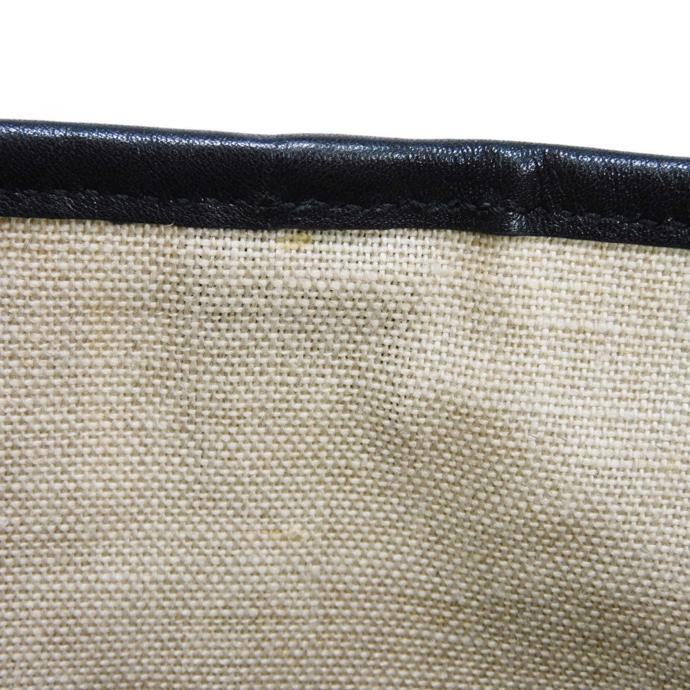 GUCCI Tote Bag 449647 BMJ1G 1000 GG striped leather black logo embossed patch shoulder bag Micro GG Shima gucci sima tote mens Used Authentic