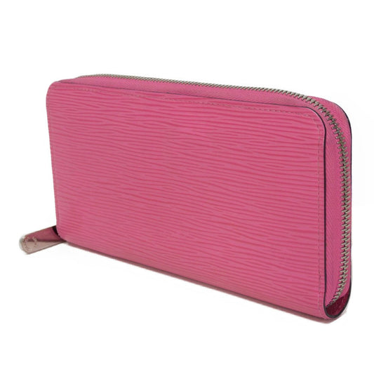 LOUIS VUITTON Long Wallet Purse M80113 Epi leather x grain leather Rose Pondicherry LV logo embossed pink new Zip Around Epi Zippy wallet Women Used Authentic