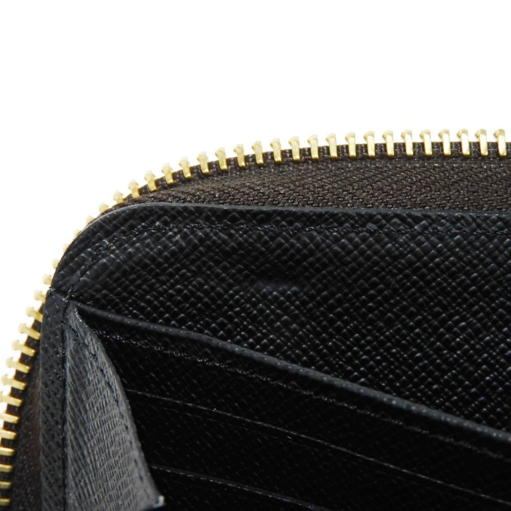 LOUIS VUITTON Long Wallet Purse M82444 Monogram Reverse Canvas x Grained Leather Brown x noir Current LV logo Beige Brown New Zip Around RFID Monogram reverse Zippy wallet unisex(Unisex) Used Authentic