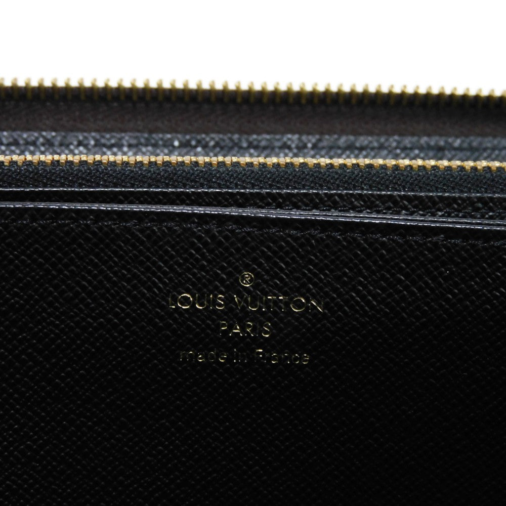 LOUIS VUITTON Long Wallet Purse M82444 Monogram Reverse Canvas x Grained Leather Brown x noir Current LV logo Beige Brown New Zip Around RFID Monogram reverse Zippy wallet unisex(Unisex) Used Authentic
