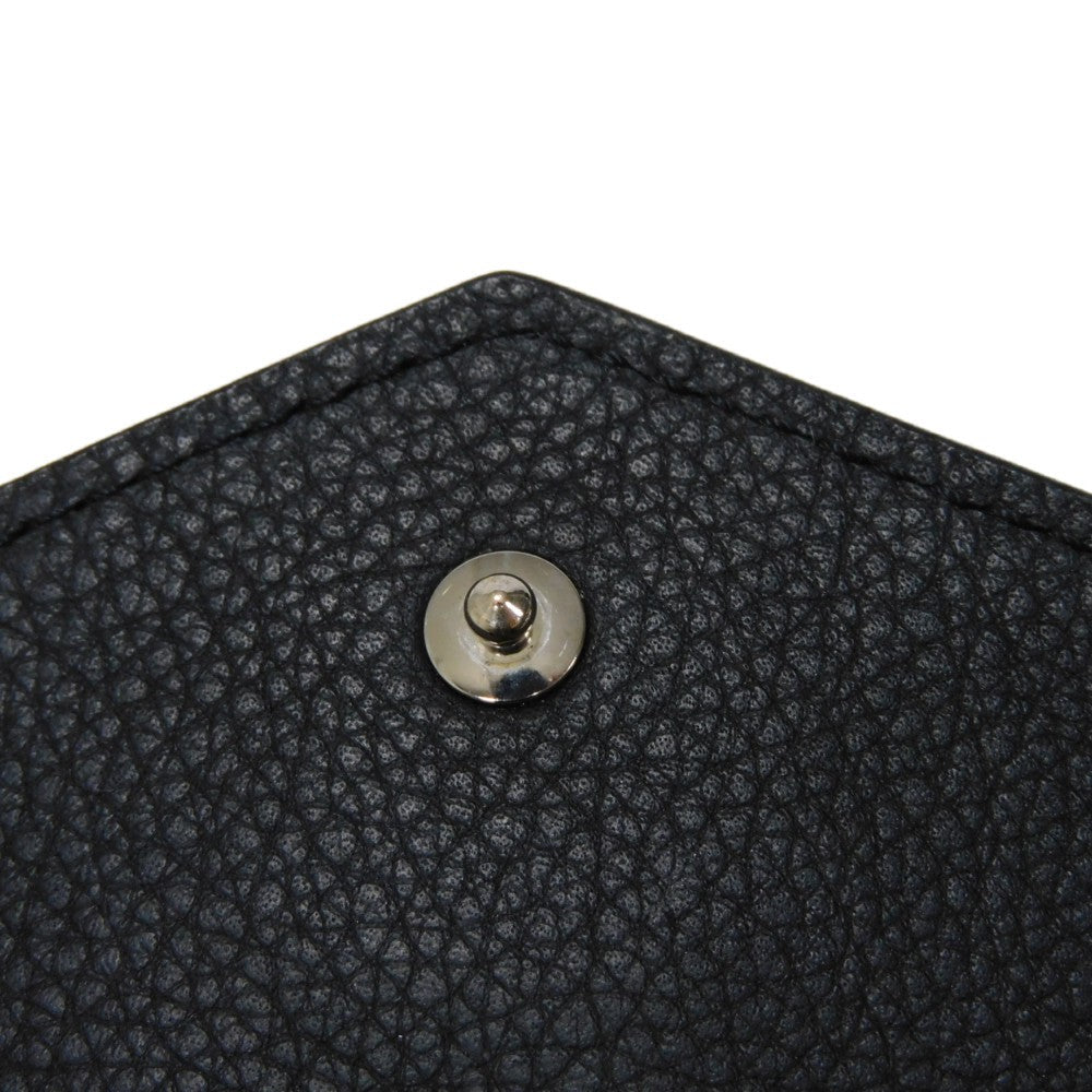 LOUIS VUITTON Tri-fold wallet M63921 Grain calf leather (embossed) Noir Current LV Signature Grain Calfskin Black RFID LV logo Portefeuille Rock Mini unisex(Unisex) Used Authentic