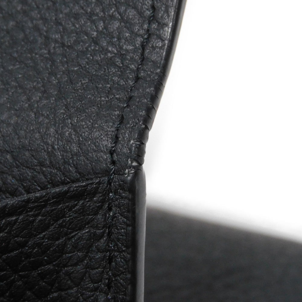 LOUIS VUITTON Tri-fold wallet M63921 Grain calf leather (embossed) Noir Current LV Signature Grain Calfskin Black RFID LV logo Portefeuille Rock Mini unisex(Unisex) Used Authentic