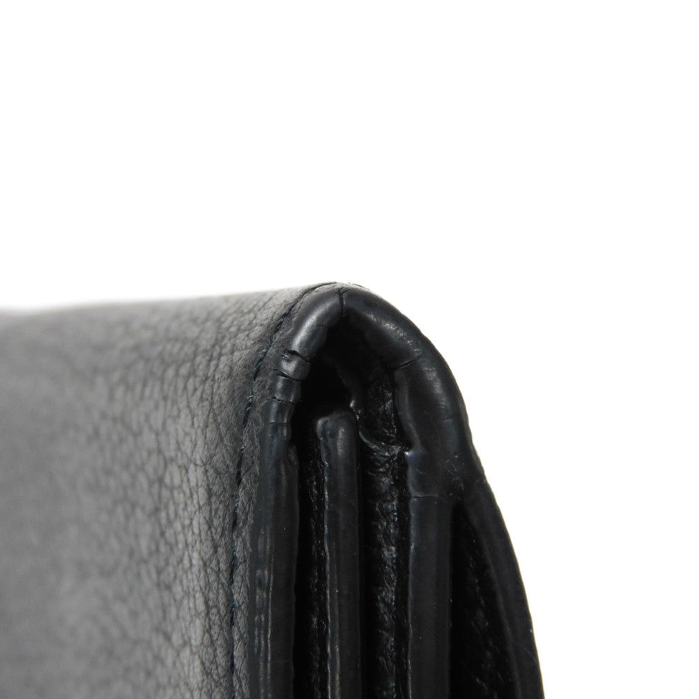 LOUIS VUITTON Tri-fold wallet M63921 Grain calf leather (embossed) Noir Current LV Signature Grain Calfskin Black RFID LV logo Portefeuille Rock Mini unisex(Unisex) Used Authentic