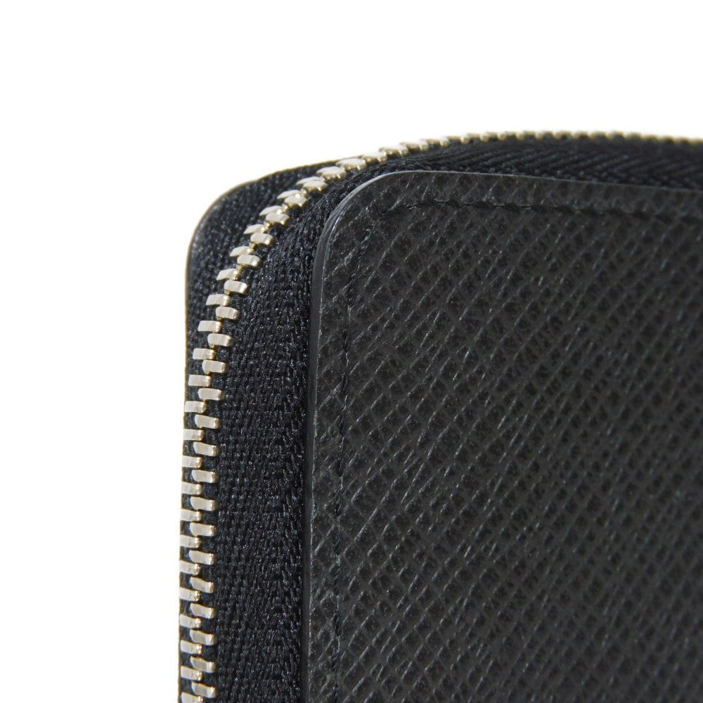 LOUIS VUITTON Coin case M32832 Taiga leather (embossed) Aldoise LV logo embossed charcoal grey old style Zip Around Taiga Zip Around Purse mens Used Authentic
