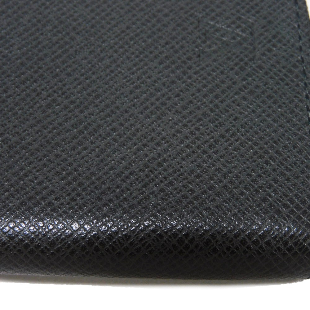 LOUIS VUITTON Coin case M32832 Taiga leather (embossed) Aldoise LV logo embossed charcoal grey old style Zip Around Taiga Zip Around Purse mens Used Authentic