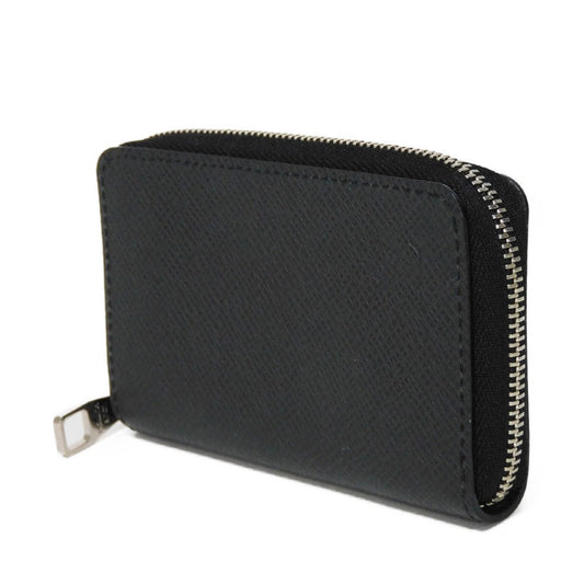 LOUIS VUITTON Coin case M32832 Taiga leather (embossed) Aldoise LV logo embossed charcoal grey old style Zip Around Taiga Zip Around Purse mens Used Authentic