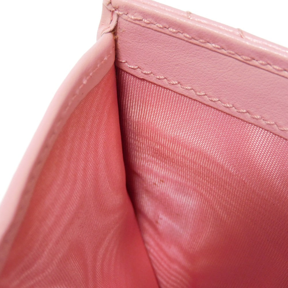 GUCCI Bifold Wallet 625693 DTD1T 5815 Calf leather Wild rose Chevron, in good condition GG Marmont Quilted Compact Chain Wallet Women Used Authentic