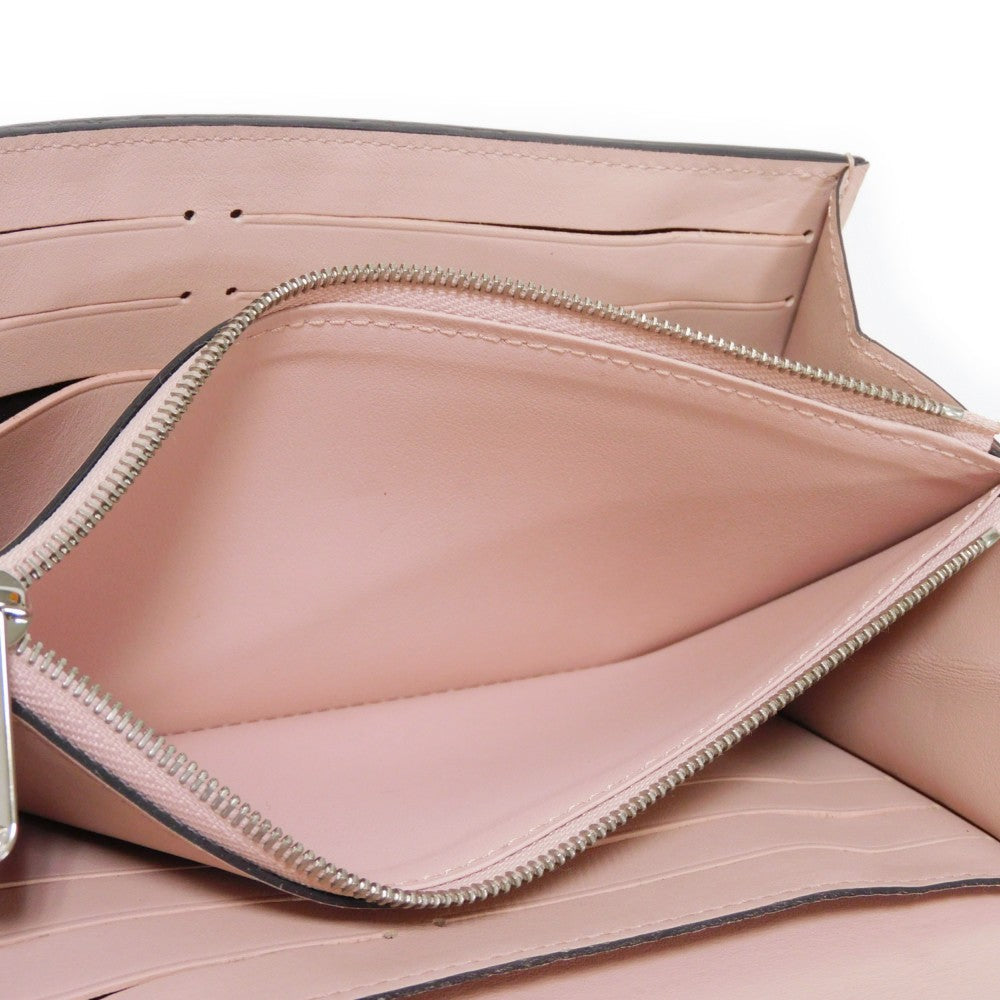 LOUIS VUITTON Long Wallet Purse M60145 Mahina leather (stamped) Magnolia LV Logo Flower Perforation Pink Monogram Mahina Portefeuille Iris mens Used Authentic