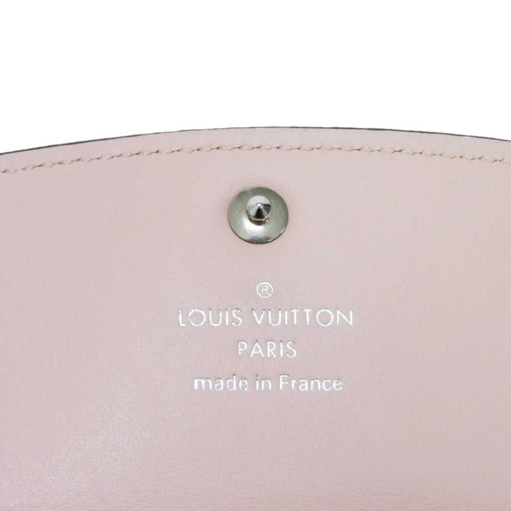 LOUIS VUITTON Long Wallet Purse M60145 Mahina leather (stamped) Magnolia LV Logo Flower Perforation Pink Monogram Mahina Portefeuille Iris mens Used Authentic