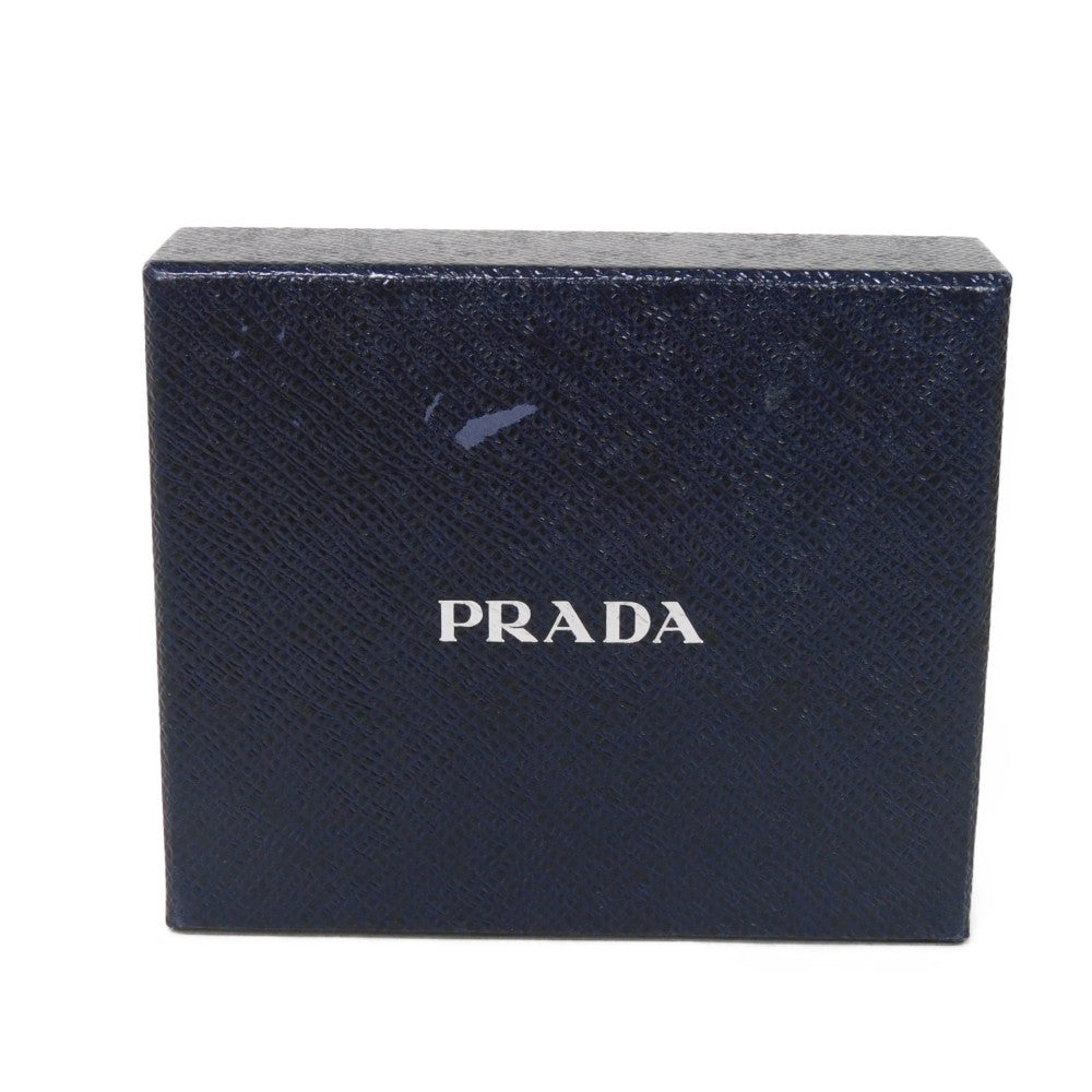PRADA Tri-fold wallet 1MH021 QWA F0505 Safiano leather (stamped) Peonia Pink RFID logo metal Saffiano Mini Wallet Women Used Authentic