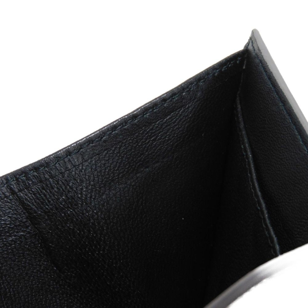BALENCIAGA Tri-fold wallet 551921 0XV3N 8106 Polyurethane x polyester Silver Glitter Sparkling Black New logo Everyday Mini Wallet unisex(Unisex) Used Authentic