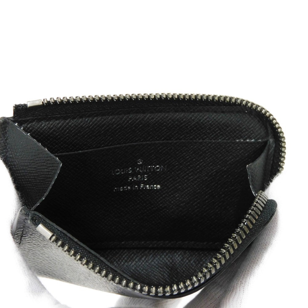 LOUIS VUITTON Coin case M63536 Monogram Eclipse canvas x grain leather black L-shaped zipper compact wallet Monogram Eclipse Portemone Jules mens Used Authentic