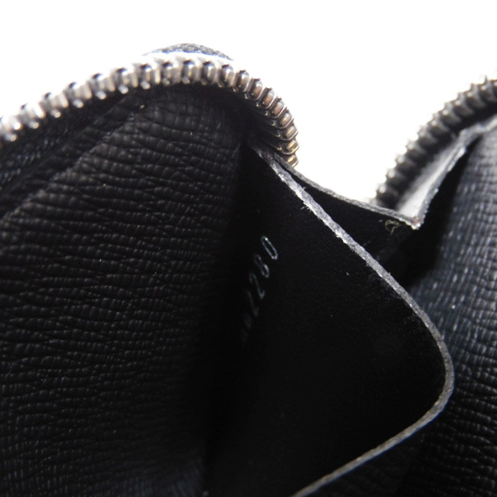 LOUIS VUITTON Coin case M63536 Monogram Eclipse canvas x grain leather black L-shaped zipper compact wallet Monogram Eclipse Portemone Jules mens Used Authentic