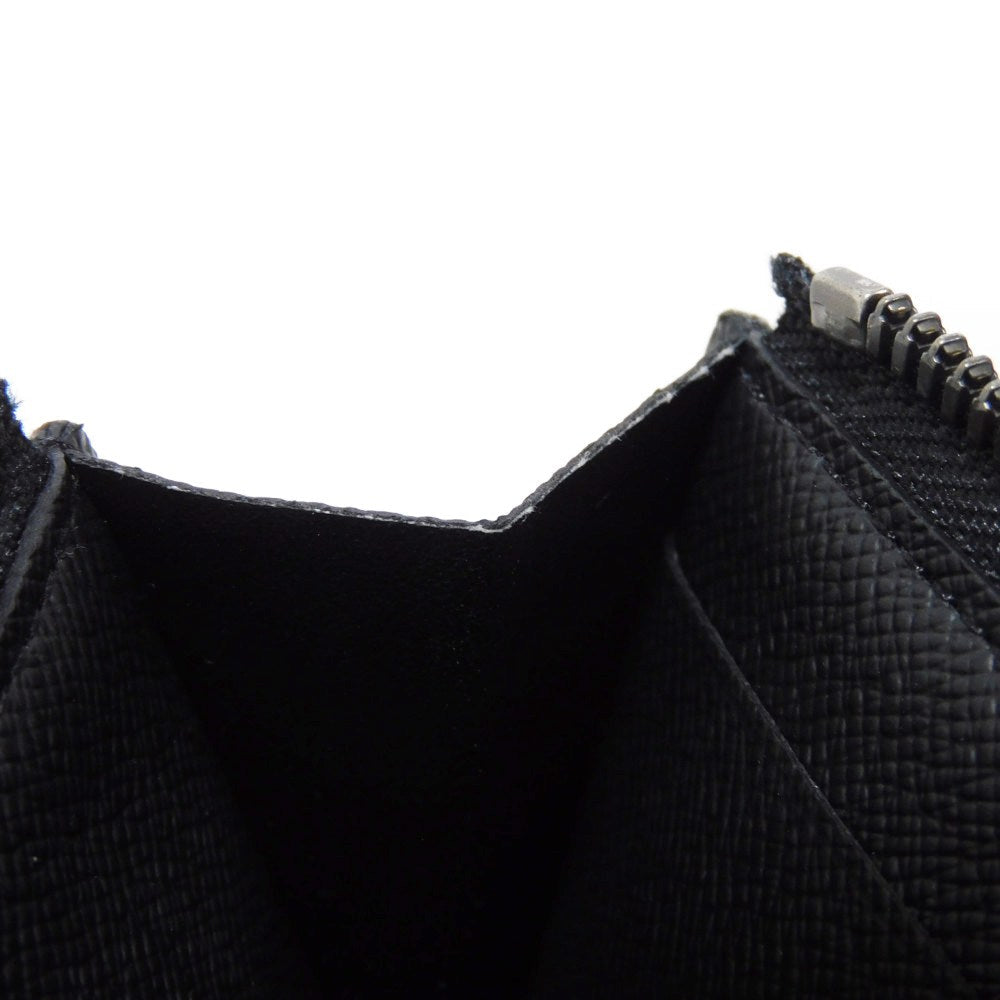 LOUIS VUITTON Coin case M63536 Monogram Eclipse canvas x grain leather black L-shaped zipper compact wallet Monogram Eclipse Portemone Jules mens Used Authentic