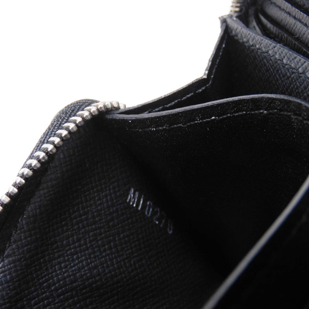 LOUIS VUITTON Coin case N63076 Damier Graphite canvas x grained leather (embossed) Noir Black New Zip Around Wallet Damier Graphite Zippy coin purse mens Used Authentic