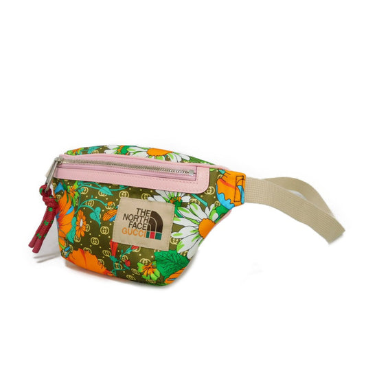 GUCCI Sling bag 650299 Nylon multicolor logo flora flower unused Interlocking G The North Face Waist Pouch unisex(Unisex) Used Authentic