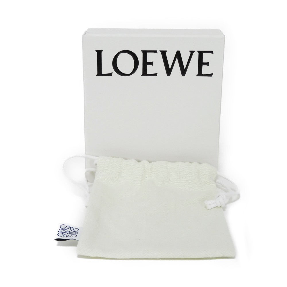 LOEWE Coin case CEM1Z40X02 shiny napa calf Burgundy Current L-shaped zipper Bicolor Emerald Unused logo Knot Coin Card Holder unisex(Unisex) Used Authentic