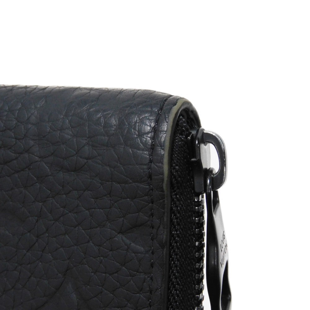 LOUIS VUITTON Long Wallet Purse M69047 Taurillon Clemence leather (monogram embossed) black New Zip Around Current Monogram Zippy Wallet Vertical mens Used Authentic