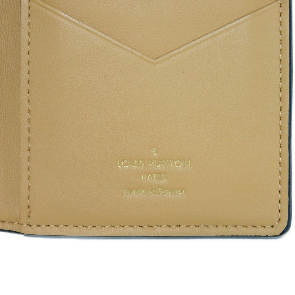 LOUIS VUITTON Long Wallet Purse M81330 Taurillon Clemence leather (embossed) Noir Taurillon Clemence LV vertical wallet