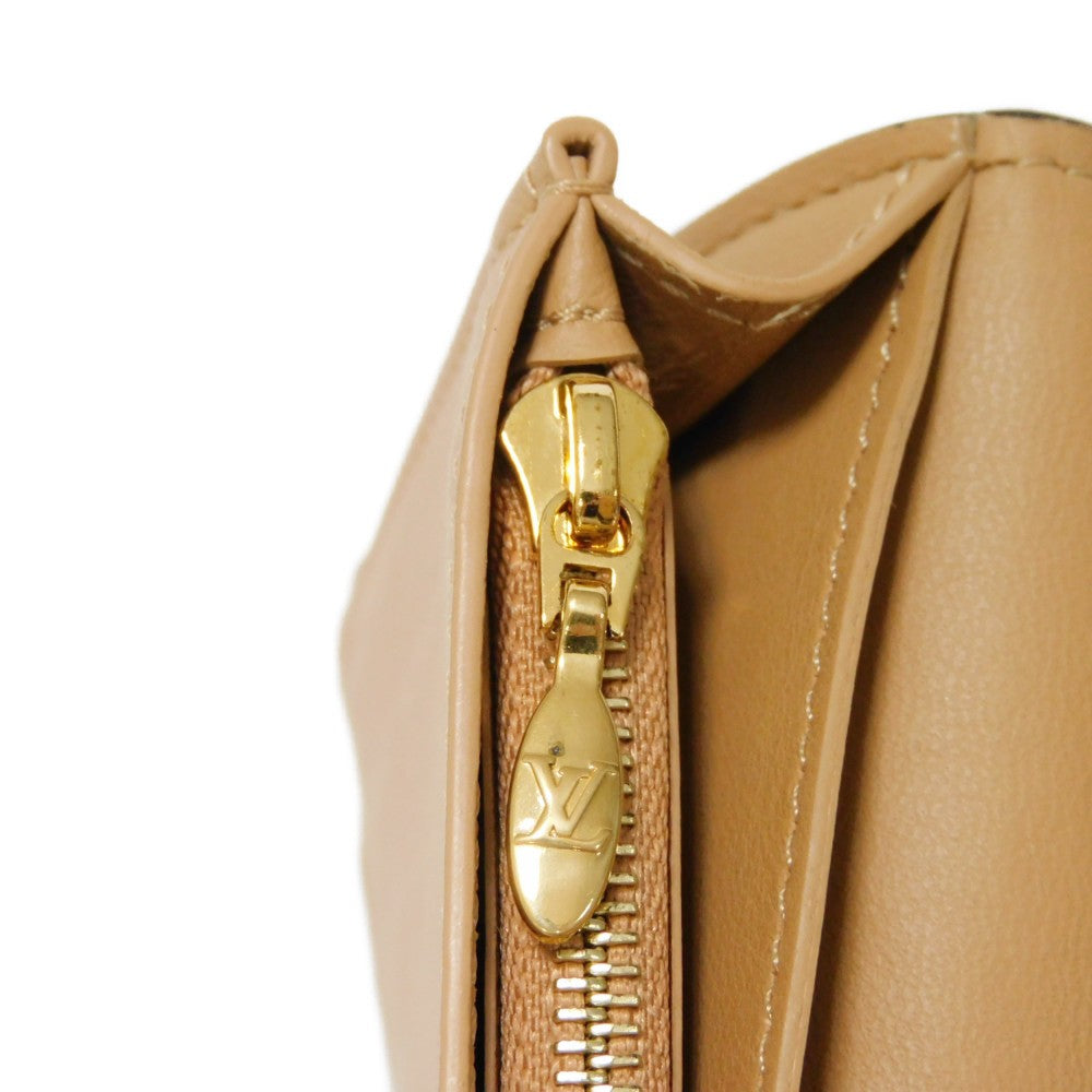 LOUIS VUITTON Long Wallet Purse M81330 Taurillon Clemence leather (embossed) Noir Taurillon Clemence LV vertical wallet