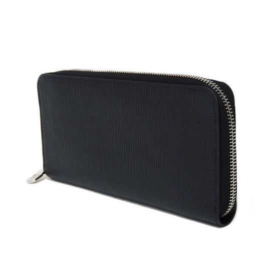 LOUIS VUITTON Long Wallet Purse M60965 Epi Leatherx grained leather (embossed) Noir LV Logo Black RFID New Zip Around Epi Zippy Wallet Vertical mens Used Authentic
