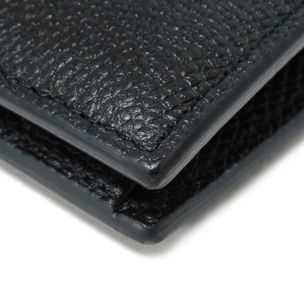 VALENTINO Bifold Wallet 2W2P0R39SNP Grained calfskin (embossed) black Grained Calfskin RFID IC Chip V mark V logo signature small wallet unisex(Unisex) Used Authentic