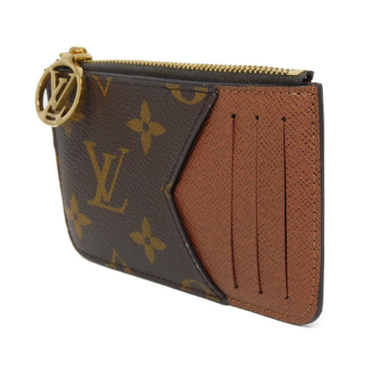 LOUIS VUITTON Coin case M81880 Monogram canvas x grain leather (embossed) Armagnac Monogram Card Case Porto Cult Romy