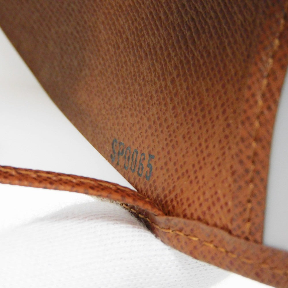LOUIS VUITTON Bifold Wallet M61207 Monogram canvas x grain leather Armagnac LV logo flower passport cover in good condition Monogram Porto Papier Zip unisex(Unisex) Used Authentic
