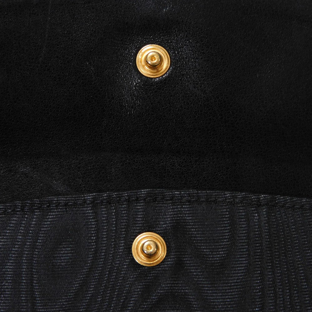 CHANEL Long Wallet Purse A01434 Caviar skin black COCO Mark CC Mark 4th Series Vintage Big Coco Long flap wallet unisex(Unisex) Used Authentic