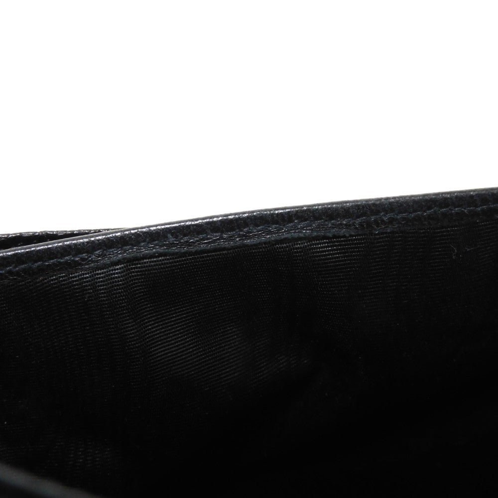 CHANEL Long Wallet Purse A01434 Caviar skin black COCO Mark CC Mark 4th Series Vintage Big Coco Long flap wallet unisex(Unisex) Used Authentic