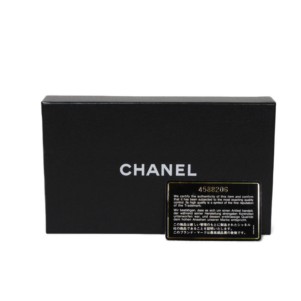 CHANEL Long Wallet Purse A01434 Caviar skin black COCO Mark CC Mark 4th Series Vintage Big Coco Long flap wallet unisex(Unisex) Used Authentic