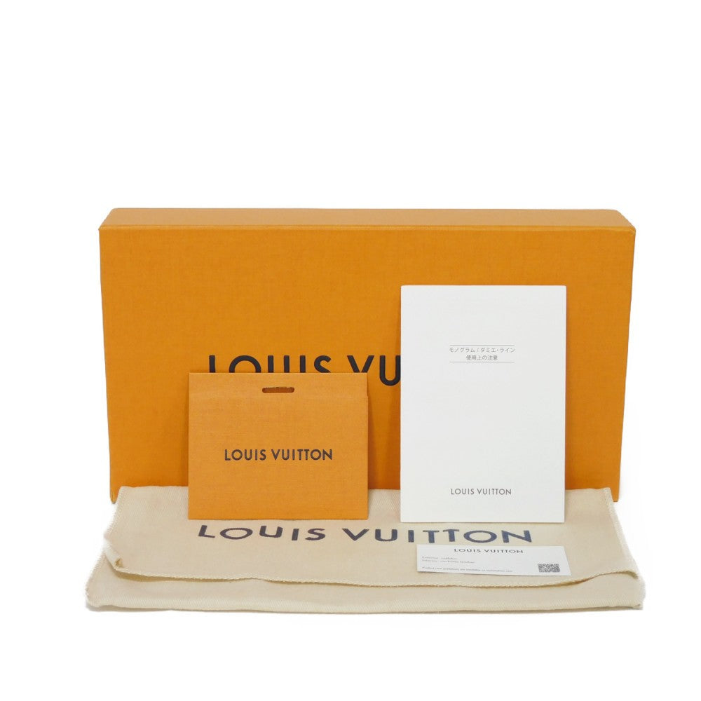 LOUIS VUITTON Long Wallet Purse M80423 Shadow leather (monogram embossing) Navy Monogram shadow Zippy Wallet Vertical