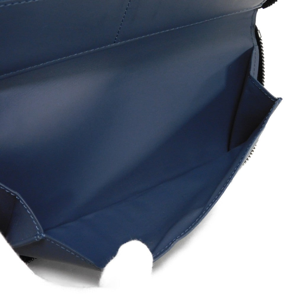 LOUIS VUITTON Long Wallet Purse M80423 Shadow leather (monogram embossing) Navy Monogram shadow Zippy Wallet Vertical