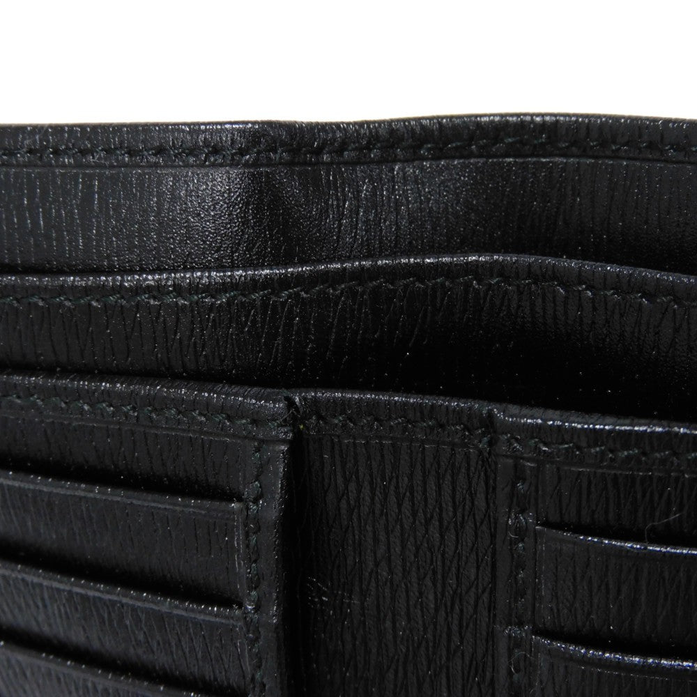 GUCCI Bifold Wallet 035 2169 Calf leather black Vintage Gold Billfold Coin Case Old Jackie Compact Wallet unisex(Unisex) Used Authentic
