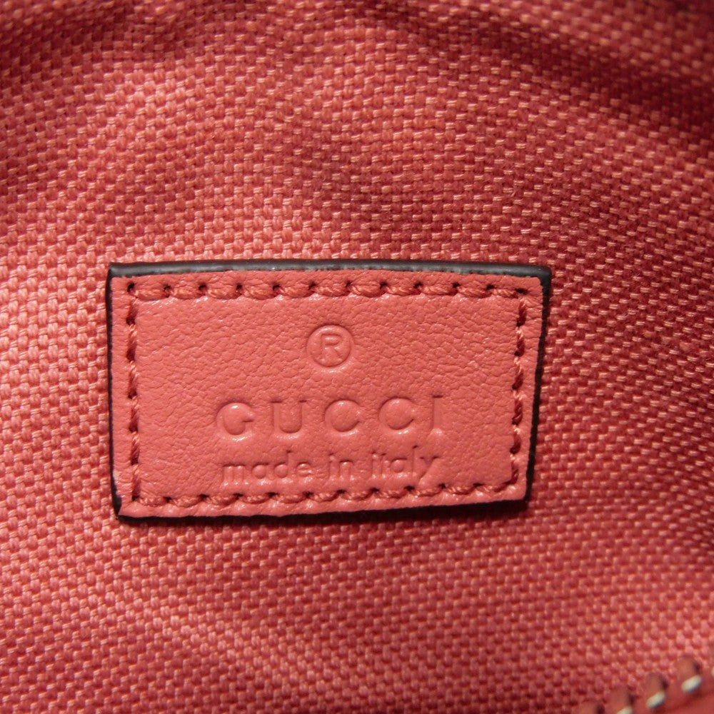 GUCCI Shoulder Bag 760170 AACPY 6701 Calf leather pink GG Charm RFID IC Chip Unused Interlocking G Blondie Mini Bag Women Used Authentic