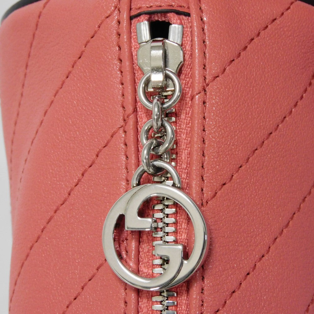 GUCCI Shoulder Bag 760170 AACPY 6701 Calf leather pink GG Charm RFID IC Chip Unused Interlocking G Blondie Mini Bag Women Used Authentic