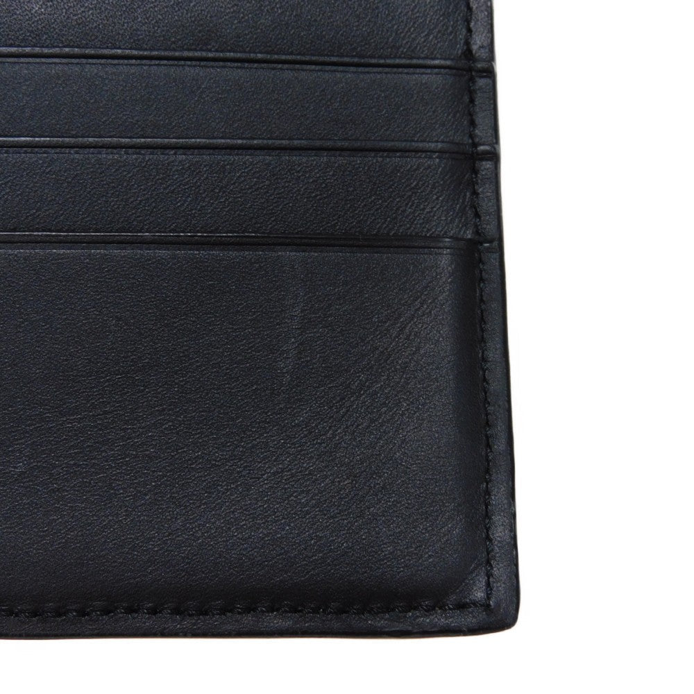 LOEWE Bifold Wallet C660302X02 soft grain calfskin cognac Soft Grain Calfskin Bicolor Brown Black anagram Bifold wallet mens Used Authentic