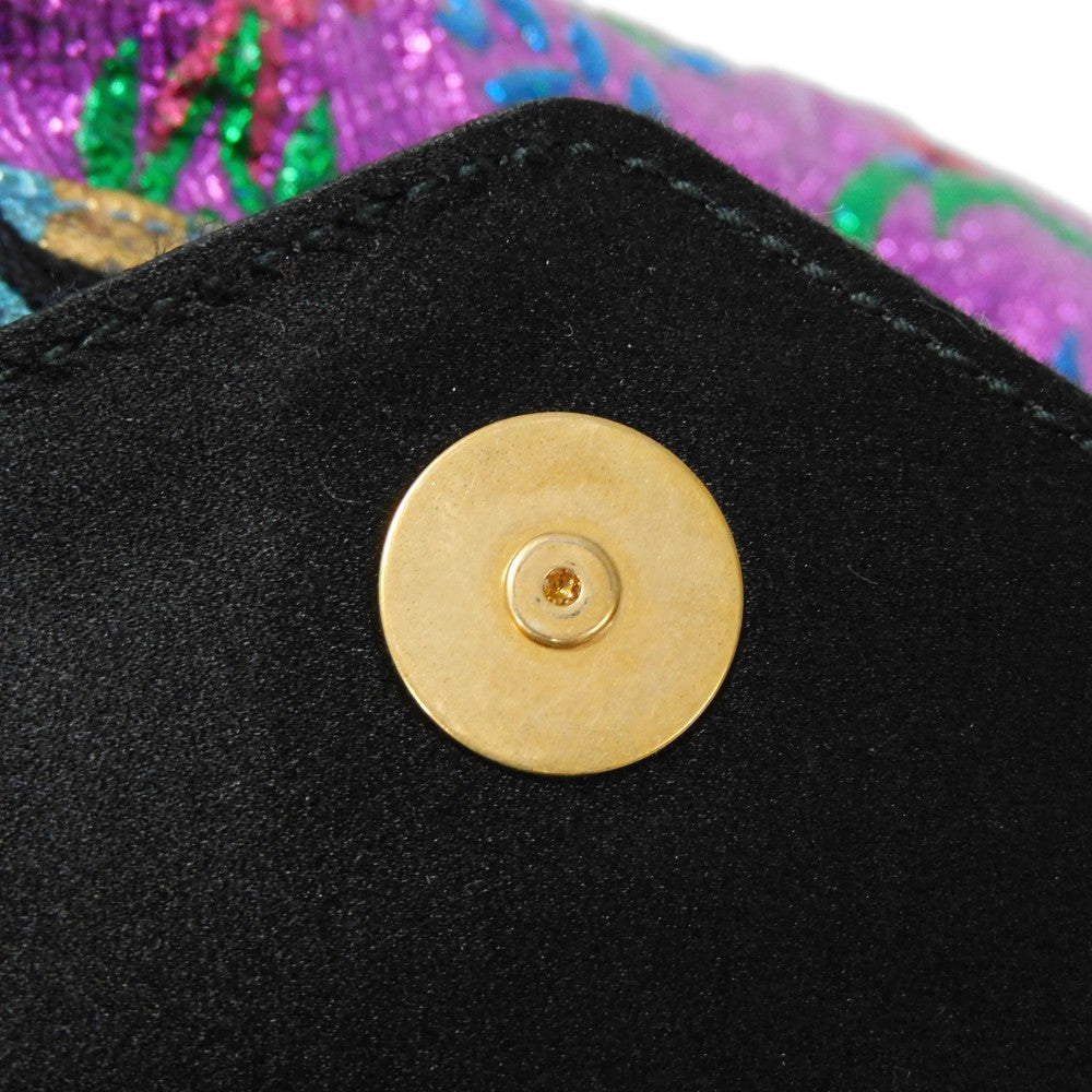 GUCCI Backpack 470443 Coated canvas multicolor Cat Head Embroidery Brocade Small Daypack