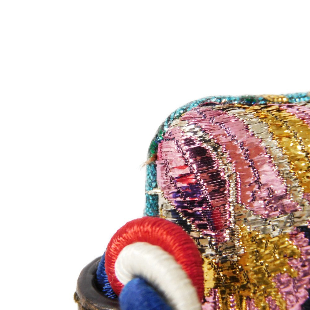 GUCCI Backpack 470443 Coated canvas multicolor Cat Head Embroidery Brocade Small Daypack