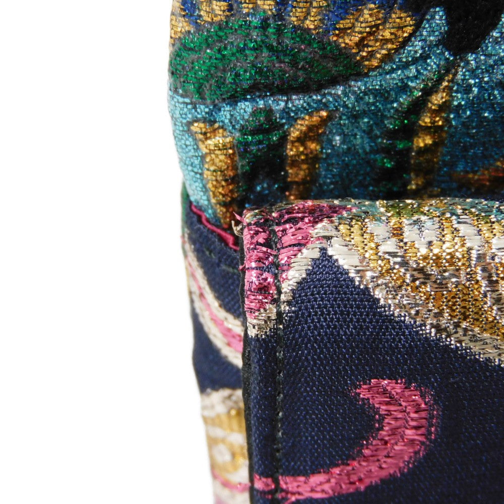 GUCCI Backpack 470443 Coated canvas multicolor Cat Head Embroidery Brocade Small Daypack