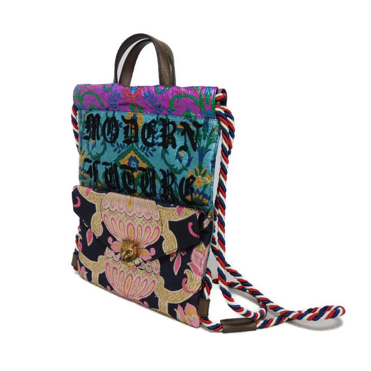 GUCCI Backpack 470443 Coated canvas multicolor Cat Head Embroidery Brocade Small Daypack