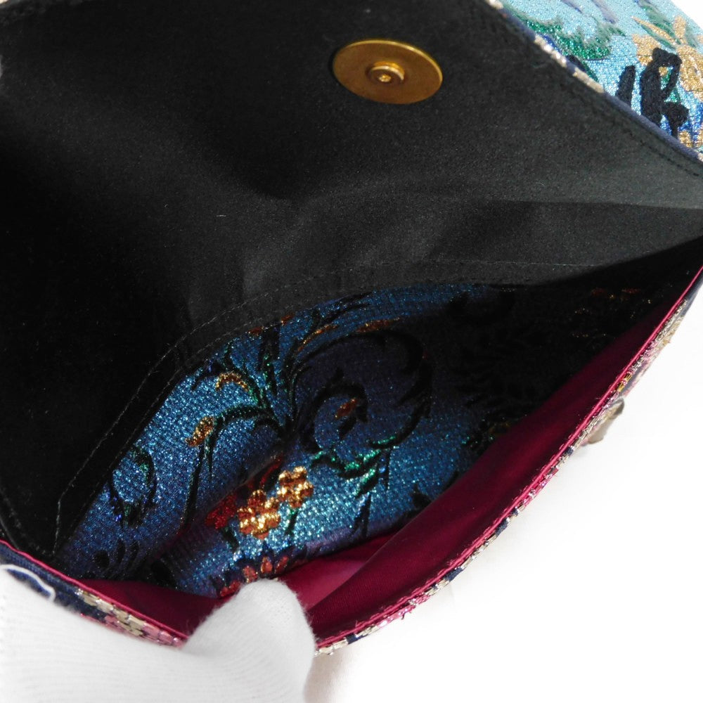 GUCCI Backpack 470443 Coated canvas multicolor Cat Head Embroidery Brocade Small Daypack