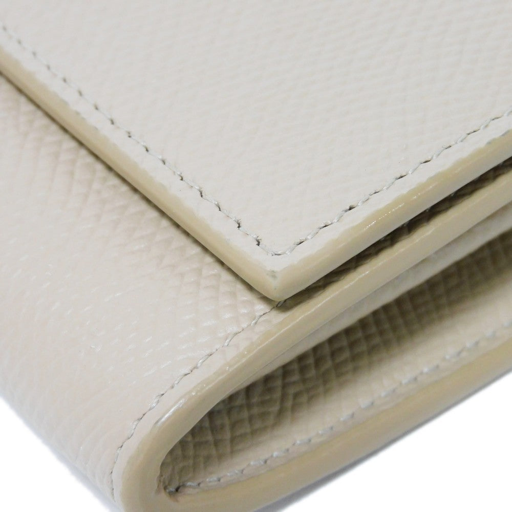 CELINE Long Wallet Purse 10B563BEL.03ND Grained calfskin (embossed) beige Foil Stamped Grain Calfskin Beige Bifold Wallet Long Wallet New logo Large flap wallet mens(Unisex) Used Authentic