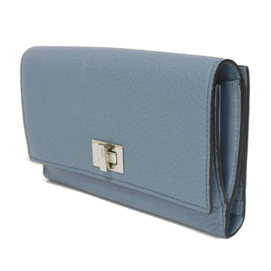 FENDI Long Wallet Purse 8M0437 A91B F09VN Calf leather (embossed) blue Cuoio Roma Twist Lock Unused Celeria Peekaboo Continental Wallet Women Used Authentic