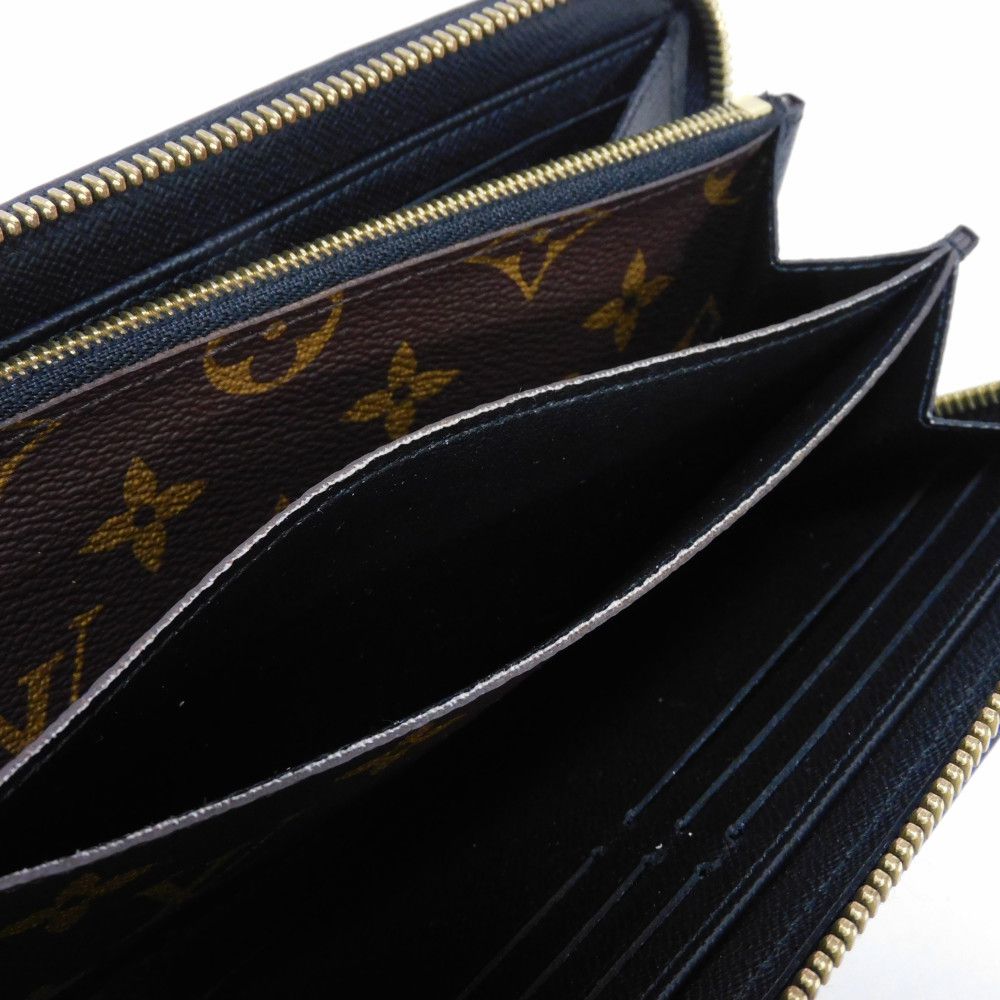 LOUIS VUITTON Long Wallet Purse M61855 Monogram canvas x Calfskin leather Noir Brown Black New Zip Around Monogram Retiro Zippy wallet unisex(Unisex) Used Authentic