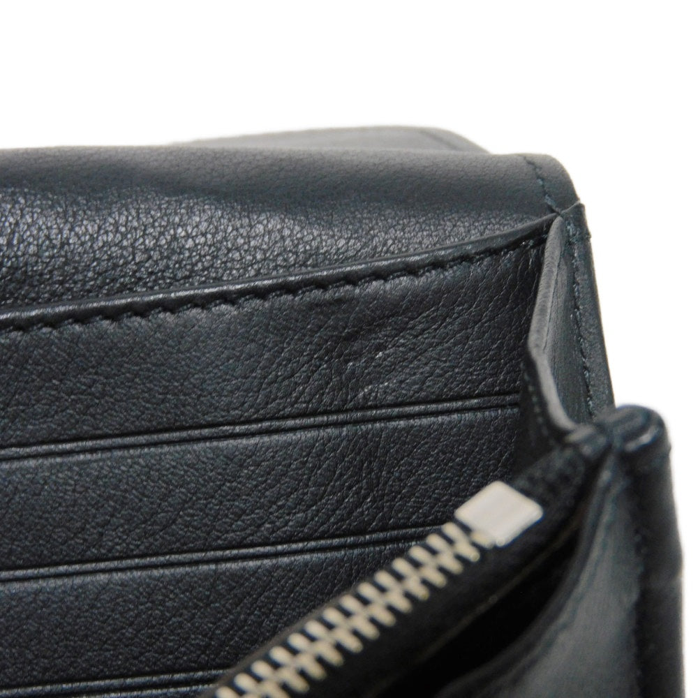 LOUIS VUITTON Long Wallet Purse M58136 Mahina leather (stamped) Noir Old style perforation punching push lock Monogram Mahina Portefeuille Iris unisex(Unisex) Used Authentic