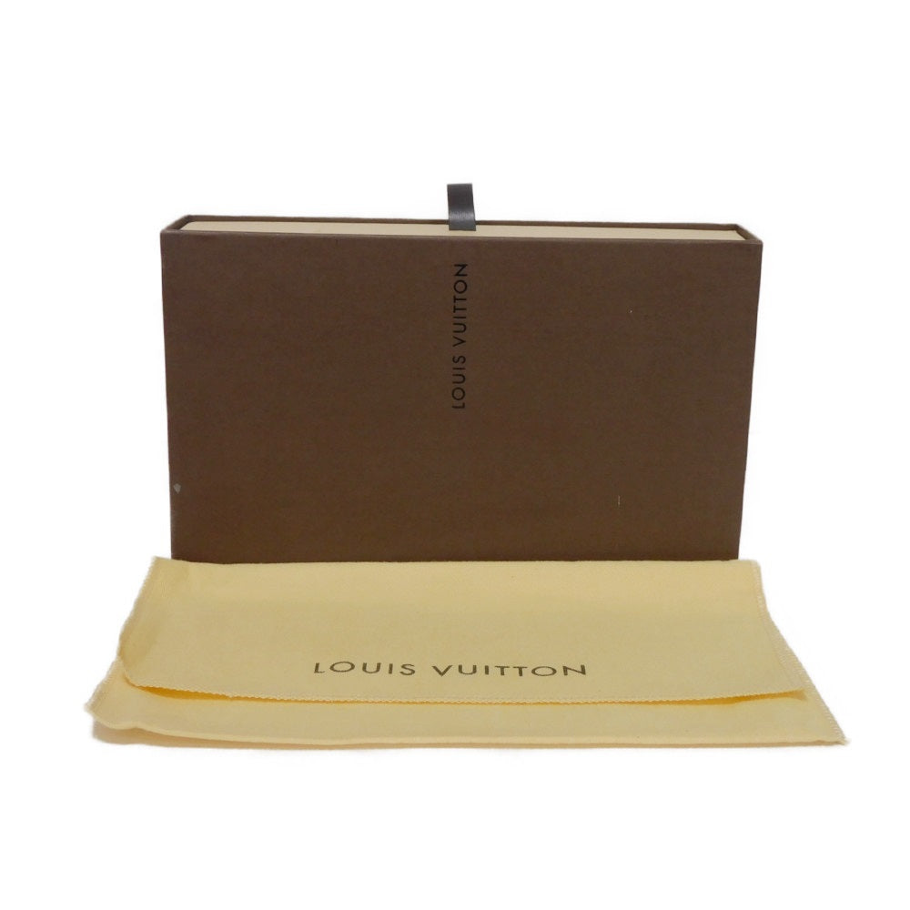 LOUIS VUITTON Long Wallet Purse M58136 Mahina leather (stamped) Noir Old style perforation punching push lock Monogram Mahina Portefeuille Iris unisex(Unisex) Used Authentic