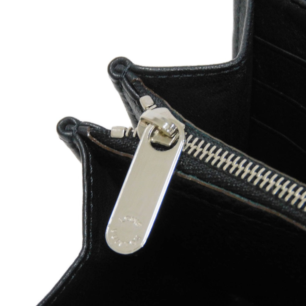 LOUIS VUITTON Long Wallet Purse M58136 Mahina leather (stamped) Noir Old style perforation punching push lock Monogram Mahina Portefeuille Iris unisex(Unisex) Used Authentic